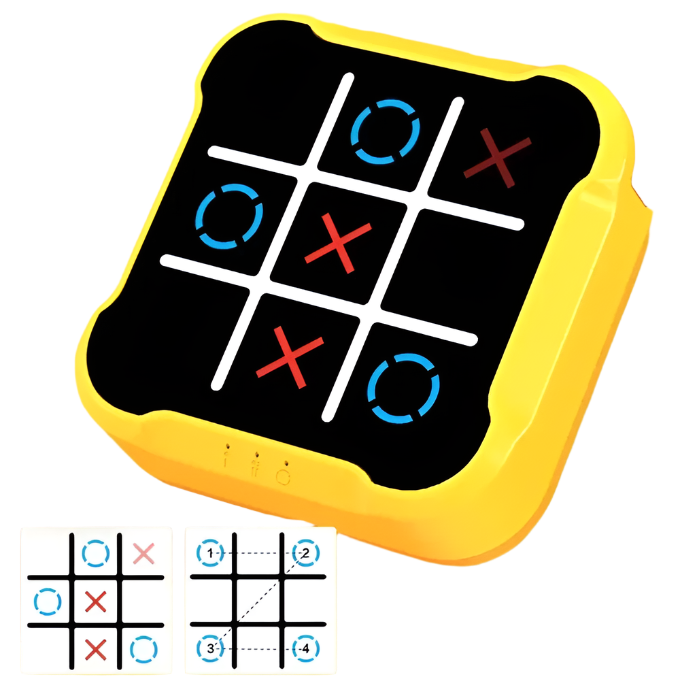 3-in-1 Electronic Tic-Tac-Toe Game – Portable Fun for Kids & Adults!