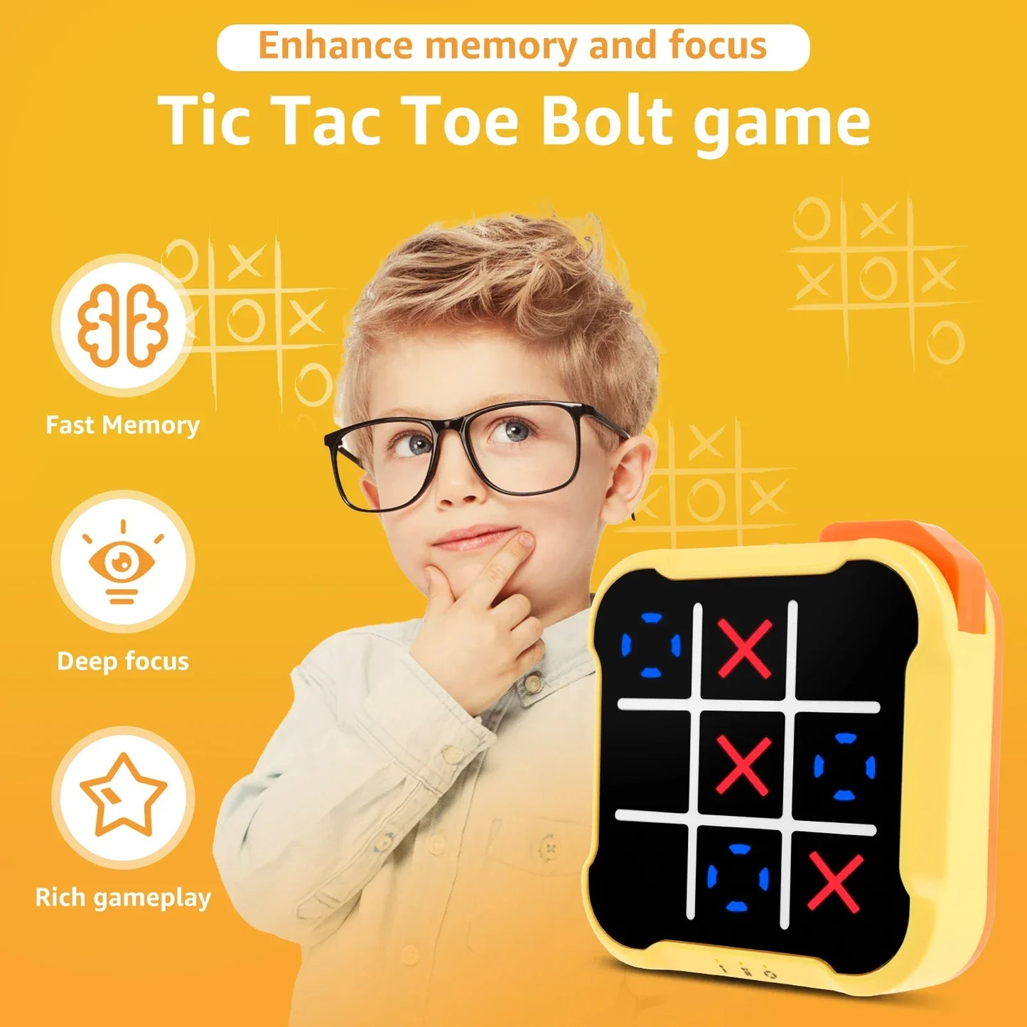 3-in-1 Electronic Tic-Tac-Toe Game – Portable Fun for Kids & Adults!