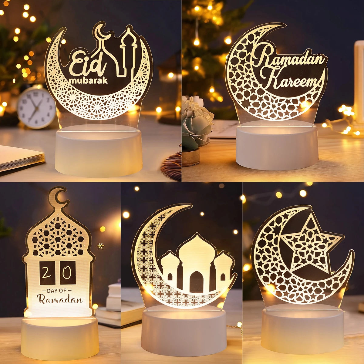 Ramadan Kareem LED Lamp – Eid Mubarak Home Decor & Gifts